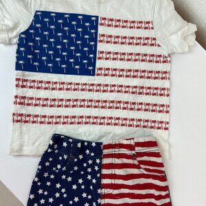 GAP Suit Tee T- shirt shorts Boys Size 4 years
